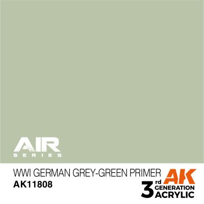 WWI GAcrylic paint WWI German Grey-Green Primer AK-interactive AK11808 детальное изображение AIR Series AK 3rd Generation