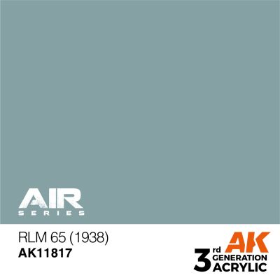 Acrylic paint RLM 65 (1938) / Blue-gray AIR AK-interactive AK11817 детальное изображение AIR Series AK 3rd Generation
