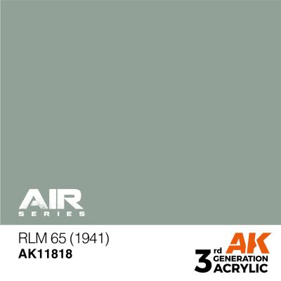 Акрилова фарба RLM 65 (1941) / Сіра-бірюза AIR АК-interactive AK11818 детальное изображение AIR Series AK 3rd Generation