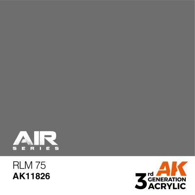 Acrylic paint RLM 75 AIR AK-interactive AK11826 детальное изображение AIR Series AK 3rd Generation