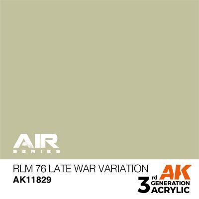 Акриловая краска RLM 76 Late War Variation / Песчаный AIR АК-интерактив AK11829 детальное изображение AIR Series AK 3rd Generation