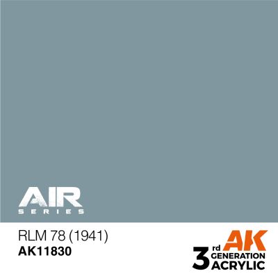 Акриловая краска RLM 78 (1941) / Сине-серый AIR АК-интерактив AK11830 детальное изображение AIR Series AK 3rd Generation