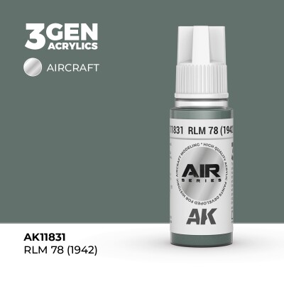 Акрилова фарба RLM 78 (1942) / Сіро-зелений AIR АК-interactive AK11831 детальное изображение AIR Series AK 3rd Generation