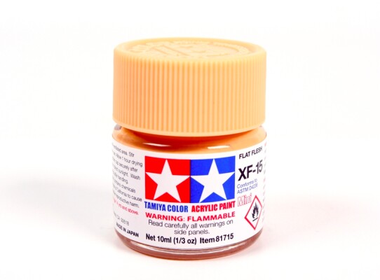 Alcohol-based acrylic paint Flat Flesh Tamiya 10ml XF-15 детальное изображение Акриловые краски Краски