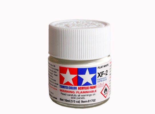 Alcohol-based acrylic paint Flat White Tamiya 10ml XF-2 детальное изображение Акриловые краски Краски