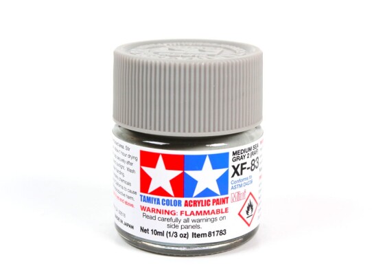 Alcohol-based acrylic paint Medium Sea Gray 2 RAF Tamiya 10ml XF-83 детальное изображение Акриловые краски Краски