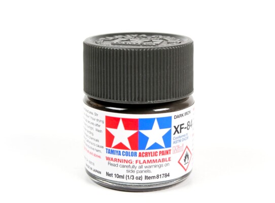 Alcohol-based acrylic paint Dark Iron Metallic Tamiya 10ml XF-84 детальное изображение Акриловые краски Краски