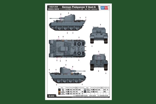 Збірна модель 1/35 Німецький зенітний танк &quot;Пантера&quot; Тип А HobbyBoss 84535 детальное изображение Бронетехника 1/35 Бронетехника