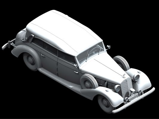 Typ 770K Tourenwagen с раскрытым тентом, Автомобиль немецкого руководства ІІ МВ детальное изображение Автомобили 1/35 Автомобили