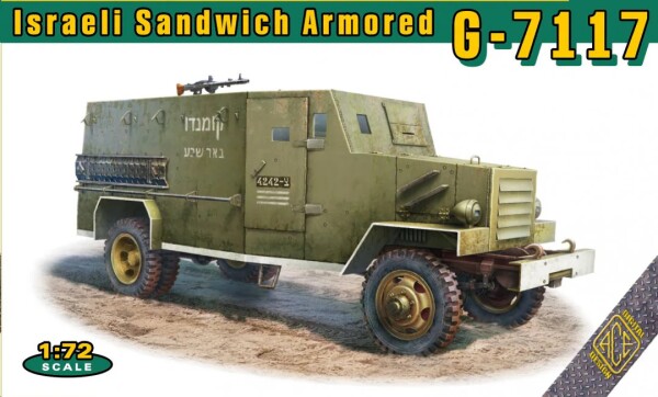 Збірна модель 1/72 Ізраїльська броньована вантажівка G-7117 («сендвіч») ACE 72609 детальное изображение Автомобили 1/72 Автомобили