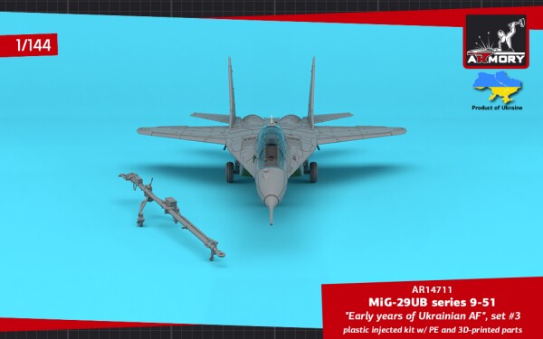 Збірна модель 1/144 Літак МіГ-29УБ серії 9-51 двомісний, «Ранні роки ВПС України», набір №3 Armory Models Group 14711 детальное изображение Самолеты 1/144 Самолеты