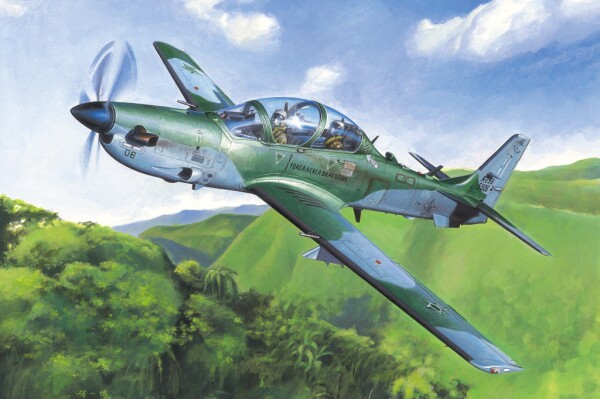 Сборная модель 1/48 Бразильский лёгкий турбовинтовой штурмовик EMB-314 Super Tucano ХоббиБосс 81727 детальное изображение Самолеты 1/48 Самолеты