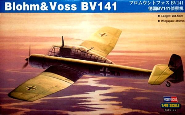 Сборная модель немецкого самолета BV-141 детальное изображение Самолеты 1/48 Самолеты