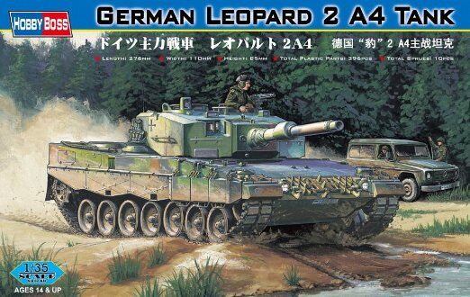 Збірна модель німецького танка Leopard 2 A4 детальное изображение Бронетехника 1/35 Бронетехника