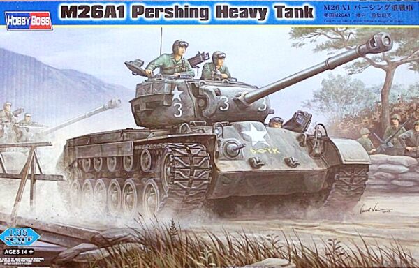 Сборная модель американского тяжелого танка M26A1 Pershing Heavy Tank детальное изображение Бронетехника 1/35 Бронетехника