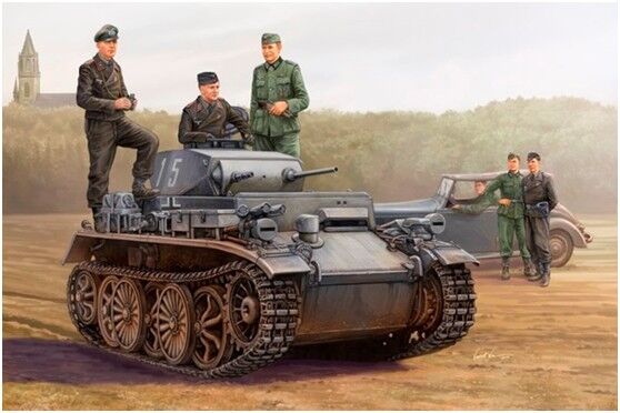 Збірна модель німецького танка PzKpfw I Ausf C (VK 601) детальное изображение Бронетехника 1/35 Бронетехника