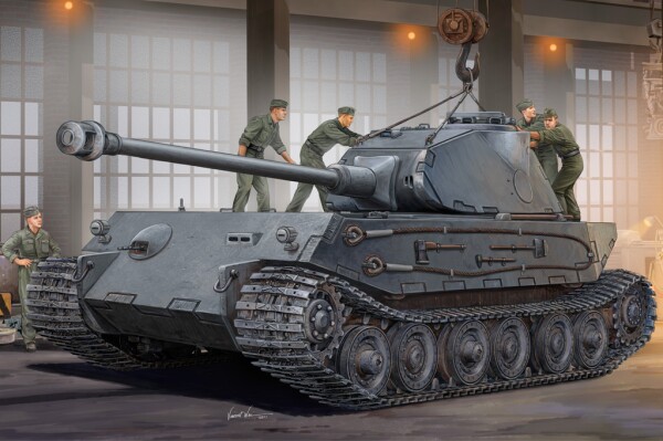 Збірна модель 1/35 Німецький танк VK 4502 (P) Hintern HobbyBoss 82445 детальное изображение Бронетехника 1/35 Бронетехника