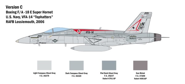 Збірна модель 1/48 Літак F/A-18E Super Hornet Italeri 2791 детальное изображение Самолеты 1/48 Самолеты