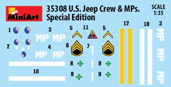 Збірна модель 1/35 Фігури Екіпаж джипа та військова поліція США (Special Edition) MiniArt 35308 детальное изображение Фигуры 1/35 Фигуры