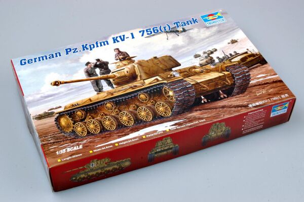 Сборная модель 1/35 Советский трофейный танк Pz.Kpfm КВ-1 756(r) Трумпетер 00366 детальное изображение Бронетехника 1/35 Бронетехника