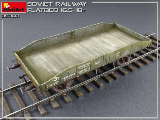Железнодорожная платформа 16,5-18т. детальное изображение Железная дорога 1/35 Железная дорога