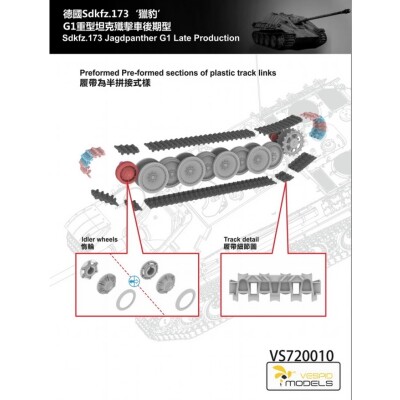 Збірна модель 1/72 САУ Jagdpanther G1 пізнього виробництва Vespid Models VS720010 детальное изображение Бронетехника 1/72 Бронетехника