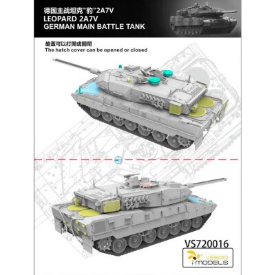 Збірна модель 1/72 Танк Леопард 2A7V Vespid Models VS720016 детальное изображение Бронетехника 1/72 Бронетехника