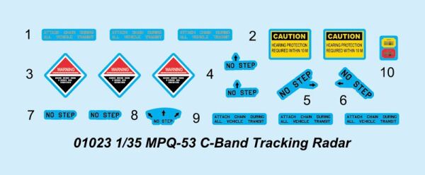 Збірна модель 1/35 Радіолокаційна система MPQ-53 C-Band Tracking Radar Trumpeter 01023 детальное изображение Зенитно ракетный комплекс Военная техника