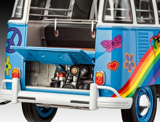 Збірна модель 1/24 Фургон VW T1 Samba Bus Flower Power Revell 07050 детальное изображение Автомобили 1/24 Автомобили