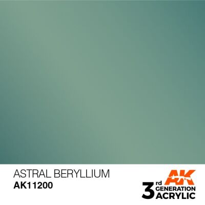 Acrylic paint ASTRAL BERYLLIUM METALLIC / INK АК-Interactive AK11200 детальное изображение Металлики и металлайзеры Модельная химия