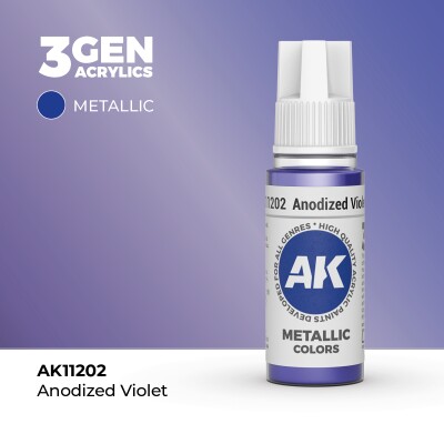 Акрилова фарба ANODIZED VIOLET METALLIC - АНОДОВАНИЙ ФІОЛЕТОВИЙ МЕТАЛІК / INK АК-Interactive AK11202 детальное изображение Металлики и металлайзеры Модельная химия