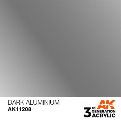 Acrylic paint DARK ALUMINIUM METALLIC / INK АК-Interactive AK11208 детальное изображение Металлики и металлайзеры Модельная химия