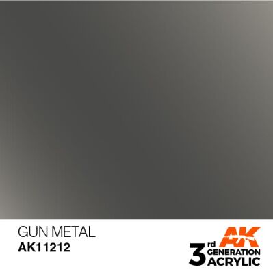 Acrylic paint GUN METAL METALLIC / INK АК-Interactive AK11212 детальное изображение Металлики и металлайзеры Модельная химия
