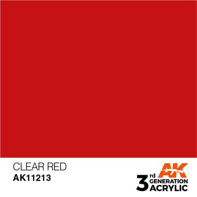Акрилова фарба CLEAR RED STANDARD - ПРОЗОРИЙ ЧЕРВОНИЙ / INK АК-Interactive AK11213 детальное изображение General Color AK 3rd Generation