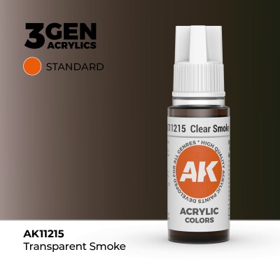 Акриловая краска CLEAR SMOKE STANDARD - ПРОЗРАЧНЫЙ ДЫМ / INK АК-интерактив AK11215 детальное изображение General Color AK 3rd Generation