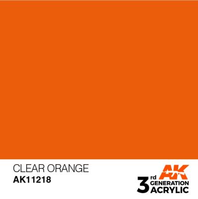 Acrylic paint CLEAR ORANGE STANDARD / INK АК-Interactive AK11218 детальное изображение General Color AK 3rd Generation