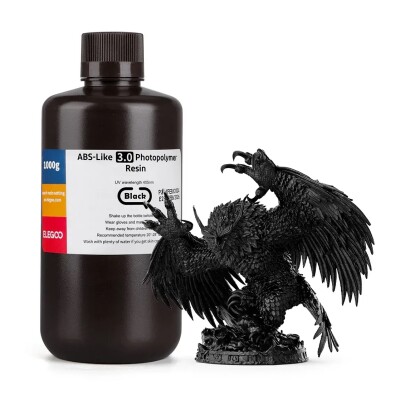 Фотополимерная смола ELEGOO ABS-Like 3.0 resin &quot;Black&quot; (черная) 1кг детальное изображение Смола для 3D принтеров 3D печать