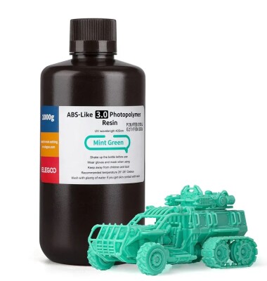 Фотополімерна смола ELEGOO ABS-Like 3.0 resin &quot;Mint Green&quot; (м'ятно-зелена) 1кг детальное изображение Смола для 3D принтеров 3D печать