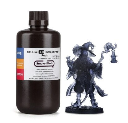 Фотополимерная смола ELEGOO ABS-Like 3.0 resin &quot;Smoky Black&quot; (дымчато-черная) 1кг детальное изображение Смола для 3D принтеров 3D печать