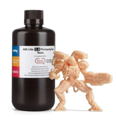 Фотополімерна смола ELEGOO ABS-Like 3.0 resin &quot;Beige&quot; (бежева) 1кг детальное изображение Смола для 3D принтеров 3D печать