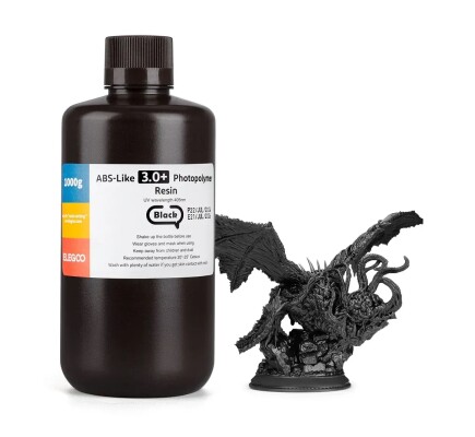 Фотополімерна смола ELEGOO ABS-Like 3.0 plus resin &quot;Black&quot; (чорна) 1кг детальное изображение Смола для 3D принтеров 3D печать