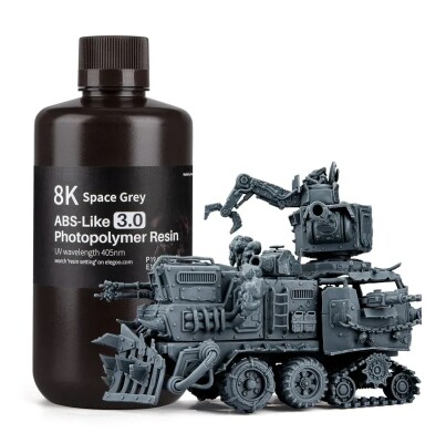 Фотополімерна смола ELEGOO ABS-Like 3.0 8k resin &quot;Space Grey&quot; (сіра) 1кг детальное изображение Смола для 3D принтеров 3D печать