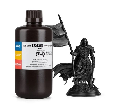 Фотополімерна смола ELEGOO ABS-Like 3.0 pro resin &quot;Black&quot; (чорна) 1кг детальное изображение Смола для 3D принтеров 3D печать