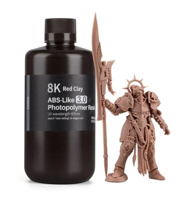 Photopolymer resin ELEGOO ABS-Like 3.0 8k resin &quot;Red Clay&quot; 1kg детальное изображение Смола для 3D принтеров 3D печать