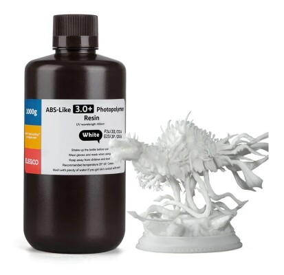 Фотополімерна смола ELEGOO ABS-Like 3.0 plus resin &quot;White&quot; (біла) 1кг детальное изображение Смола для 3D принтеров 3D печать