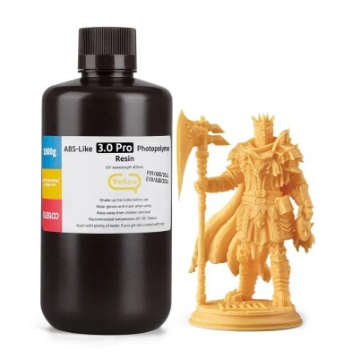 Фотополімерна смола ELEGOO ABS-Like 3.0 pro resin &quot;Yellow&quot; (жовта) 1кг детальное изображение Смола для 3D принтеров 3D печать