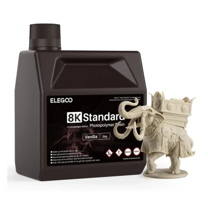 Photopolymer resin ELEGOO Standard Resin 8K &quot;Vanilla&quot; (vanilla) 2kg детальное изображение Смола для 3D принтеров 3D печать