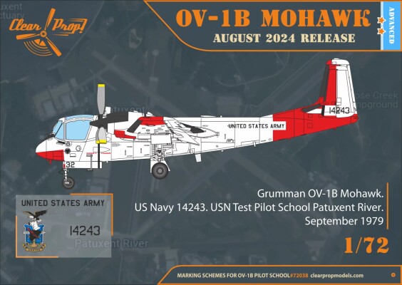 Збірна модель 1/72 Літак OV-1B Mohawk &quot;Школа пілотів&quot; Clear Prop 72038 детальное изображение Самолеты 1/48 Самолеты