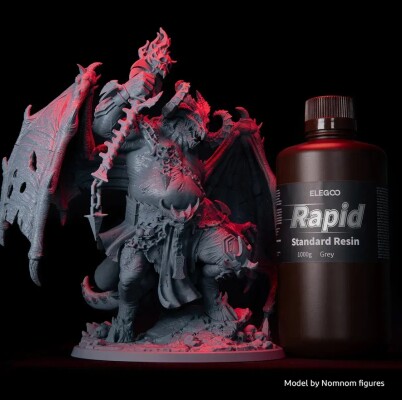 Фотополімерна смола ELEGOO Rapid Standard Resin &quot;Grey&quot; (сіра) 1кг детальное изображение Смола для 3D принтеров 3D печать