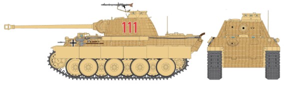 Сборная модель 1/56 Танк Sd.Kfz. 171 Пантера Ausf. A Италери 15752 детальное изображение Бронетехника 1/56 Бронетехника